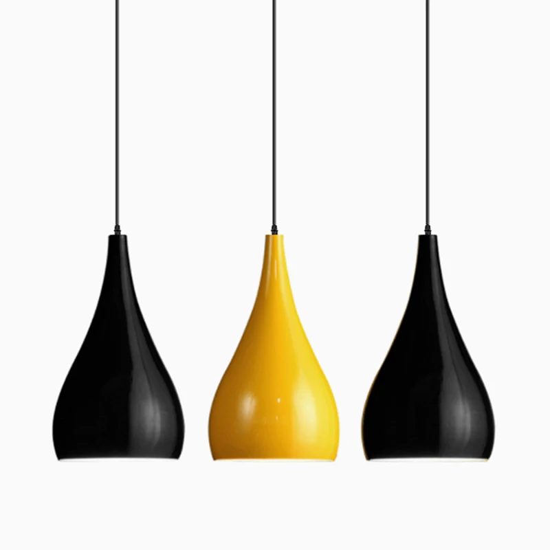 Druppelvormige plafondhanger Macaron Metaal 1 licht Eetkamer hanglamp Clearhalo