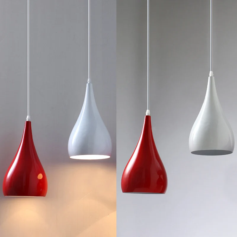 Druppelvormige plafondhanger Macaron Metaal 1 licht Eetkamer hanglamp Clearhalo