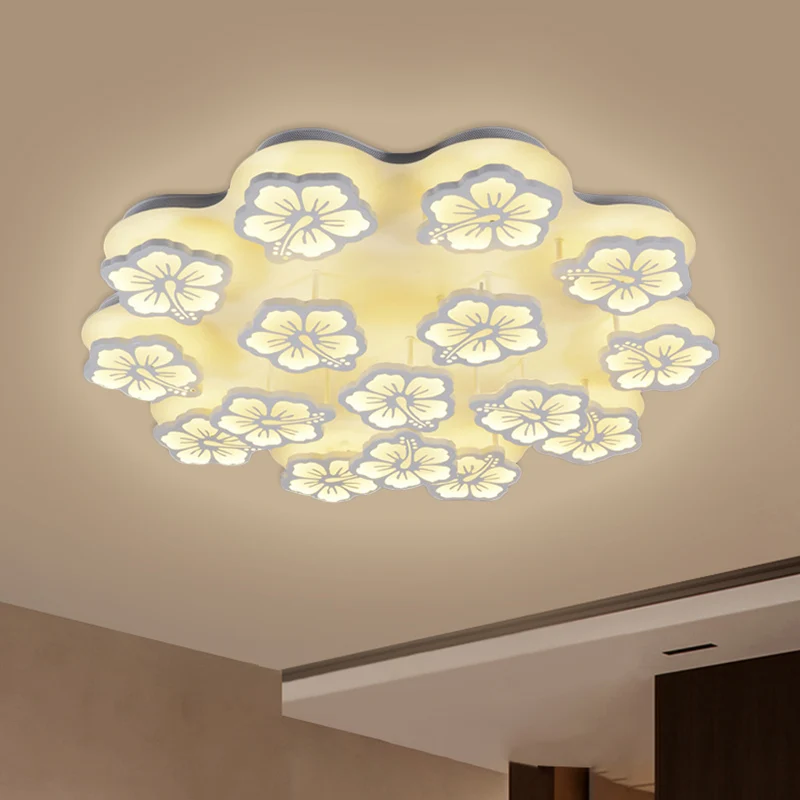 Eenvoud Bloesem Acryl Inbouwlamp LED 5/7/12-koppige plafondlamparmatuur warm/wit/natuurlijk licht Clearhalo