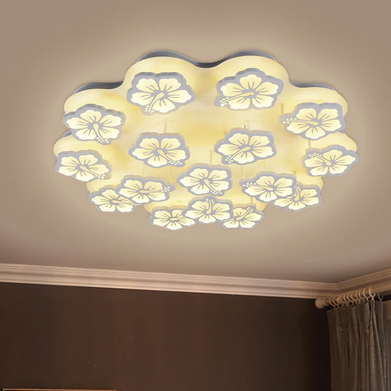 Eenvoud Bloesem Acryl Inbouwlamp LED 5/7/12-koppige plafondlamparmatuur warm/wit/natuurlijk licht Clearhalo