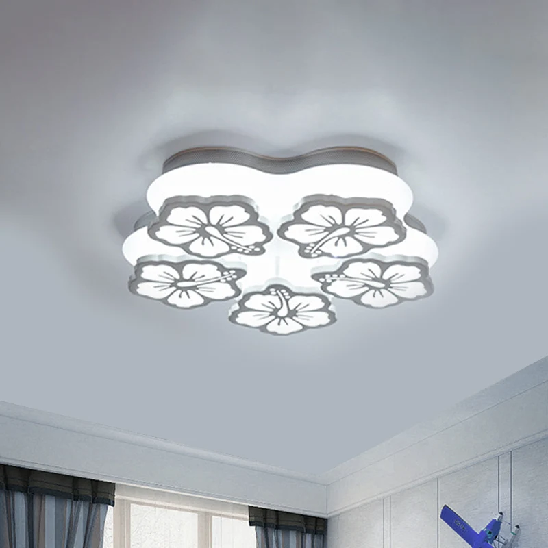 Eenvoud Bloesem Acryl Inbouwlamp LED 5/7/12-koppige plafondlamparmatuur warm/wit/natuurlijk licht Clearhalo
