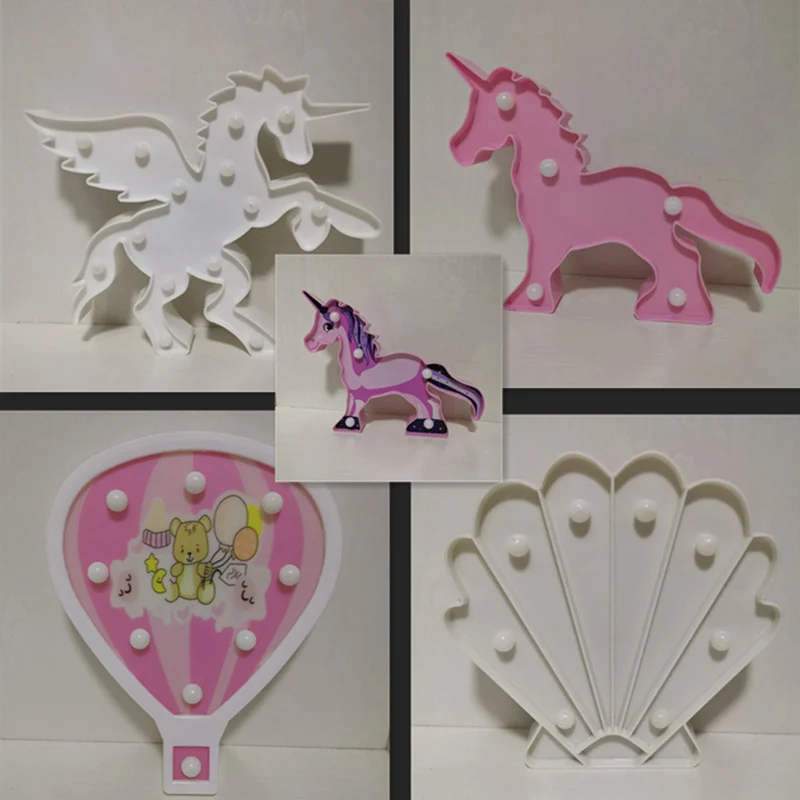 Eenvoudig dierennachtkastje verlichting kunststof kinderslaapkamer LED-nachtlampje Clearhalo