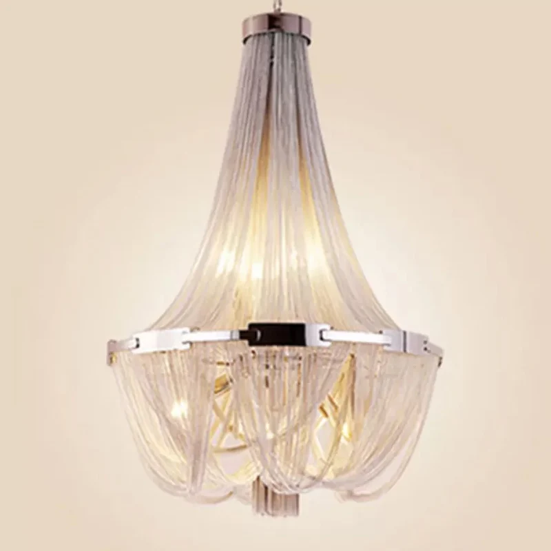 Eenvoudige hangende kroonluchter met 16 lampen, mand met neerwaartse verlichting en aluminium kap Clearhalo