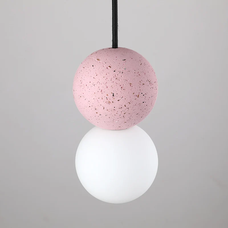 Eenvoudige kalebasvormige hanglamp Terrazzo 1-lichts bar-hanglamp met opaalglazen kap Clearhalo
