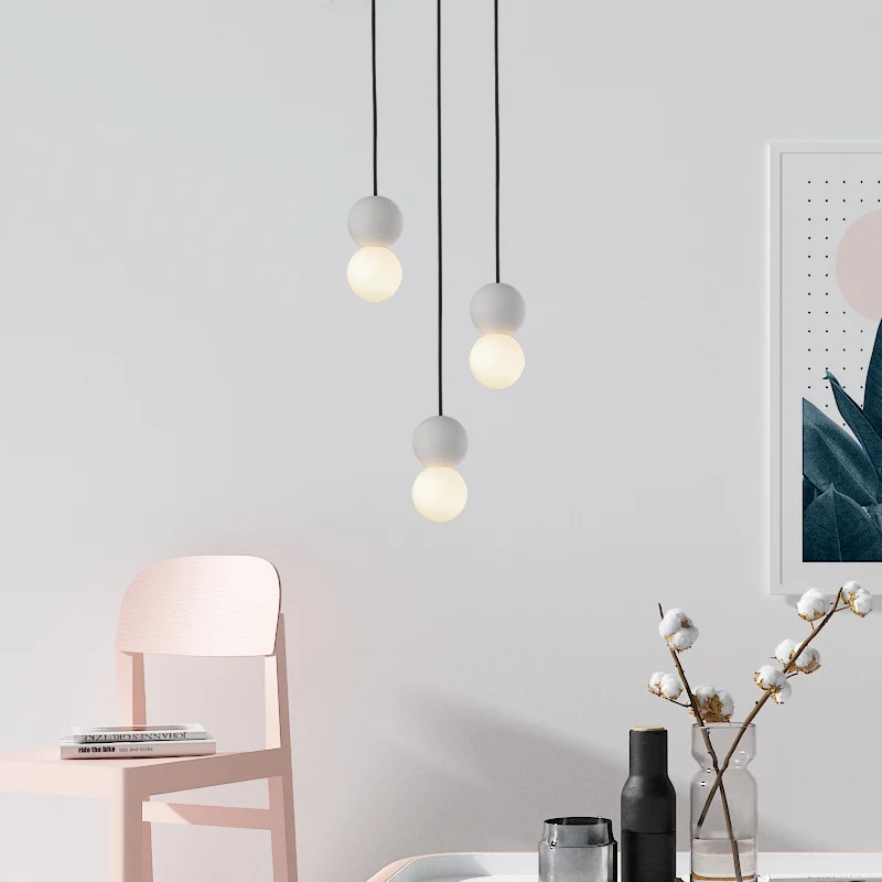 Eenvoudige kalebasvormige hanglamp Terrazzo 1-lichts bar-hanglamp met opaalglazen kap Clearhalo