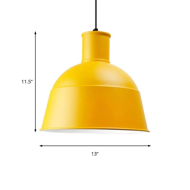 Eetkamer Kleuterschool Kom Hanglamp Aluminium Macaron Loft Hanglamp met één licht Clearhalo