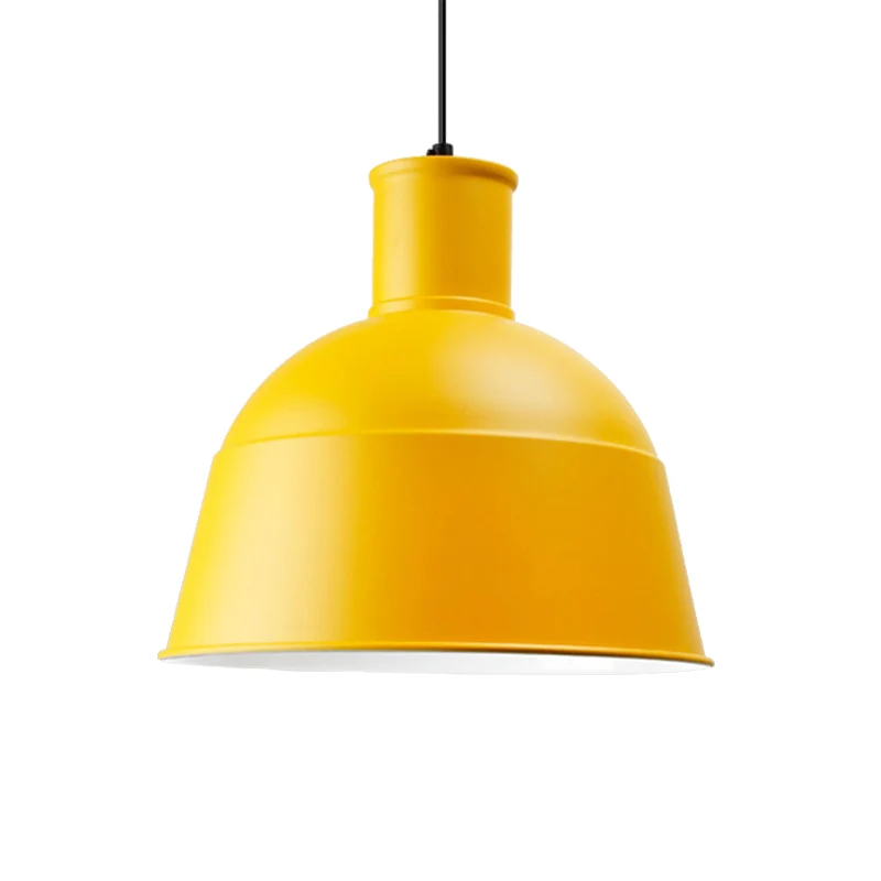 Eetkamer Kleuterschool Kom Hanglamp Aluminium Macaron Loft Hanglamp met één licht Clearhalo