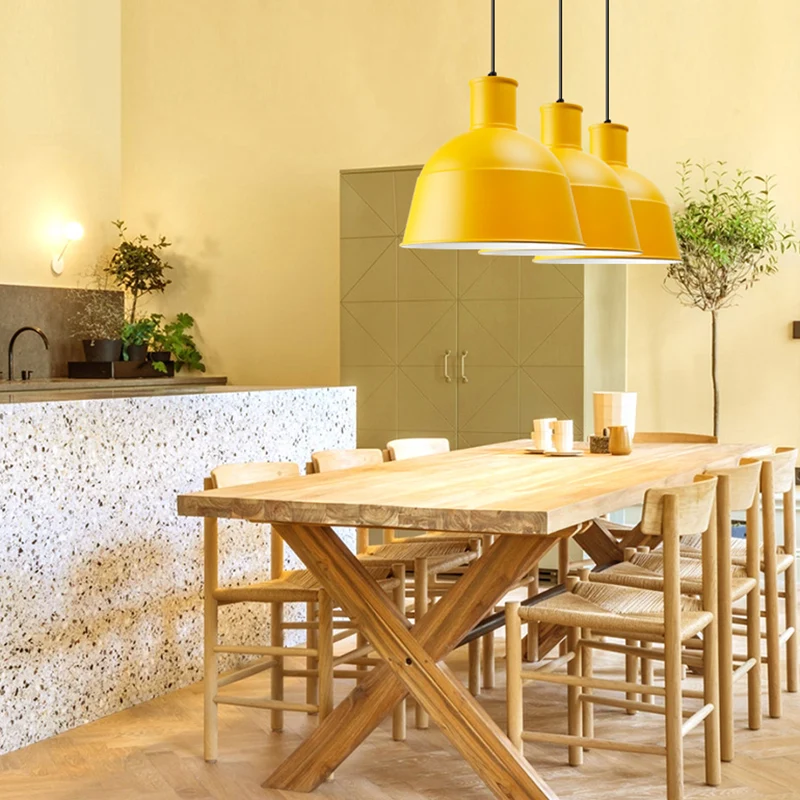 Eetkamer Kleuterschool Kom Hanglamp Aluminium Macaron Loft Hanglamp met één licht Clearhalo