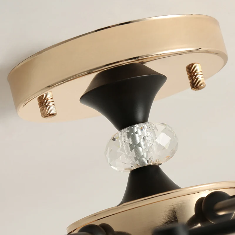 Eetkamer Urn Schaduw Plafondarmatuur Melkglas 5 Lichten Modern Wit Semi-plafondmontagelicht Clearhalo