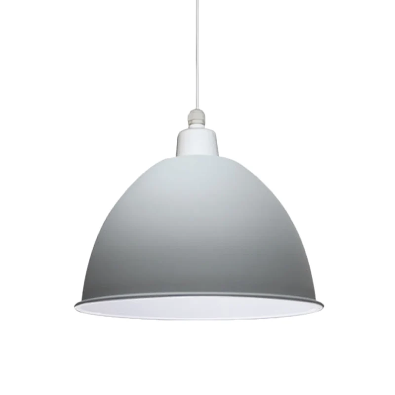 Eetkamerhanglamp met 1 lamp, grijze/roze hangende hanglamp Scandinavische stijl met metalen koepelkap Clearhalo