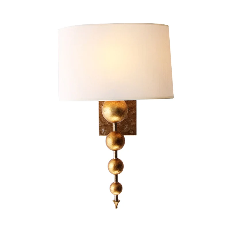 Eetkamerlamp met één lamp, vintage messing schanslamp met rechthoekige stoffen kap Clearhalo