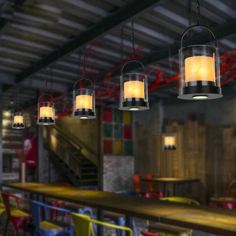 Eigentijdse cilindrische hanglamp 2 koppen helder glazen plafondlamp met marmeren binnenkap voor eetkamer Clearhalo