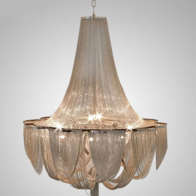 Eigentijdse Empire kroonluchter aluminium ketting eetkamer plafond hanglamp Clearhalo