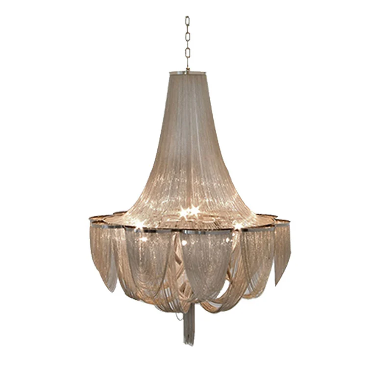 Eigentijdse Empire kroonluchter aluminium ketting eetkamer plafond hanglamp Clearhalo