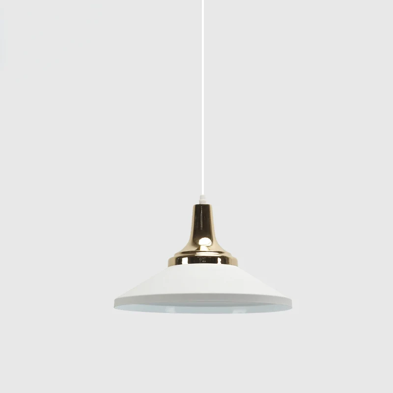 Eigentijdse hanglamp met ondiepe kegel, één lichte aluminium hanglamp voor hotelkeuken Clearhalo