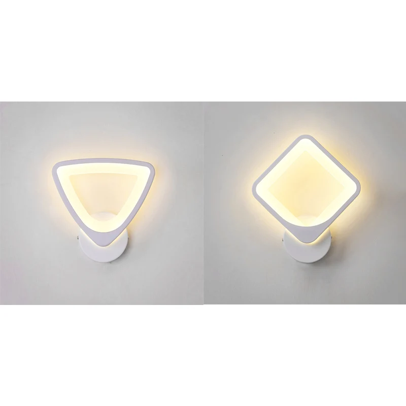 Eigentijdse slanke LED-wandlamp van acryl schanslicht wit voor woonkamertrap Clearhalo