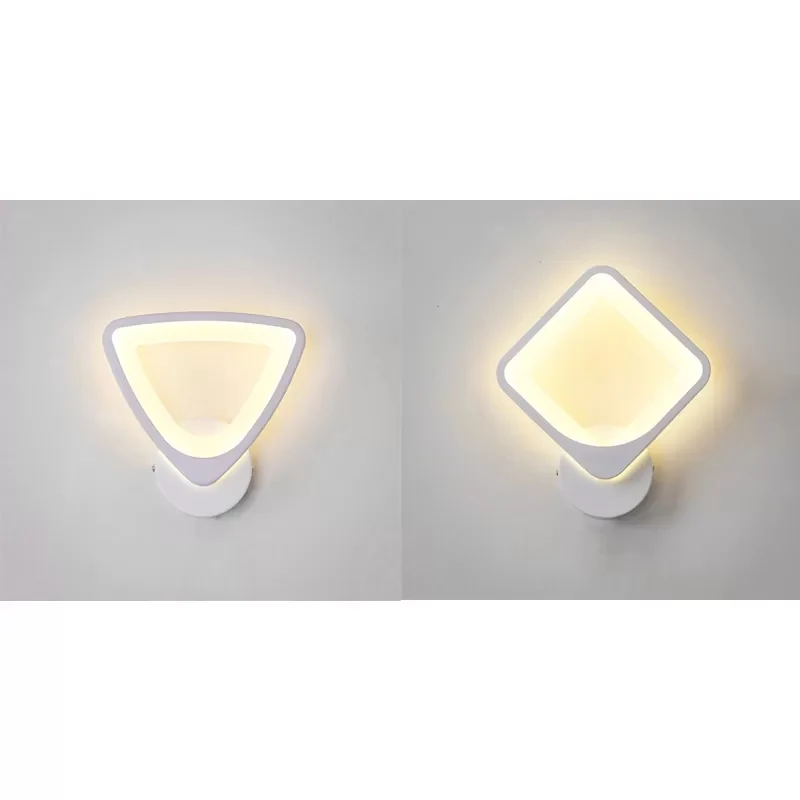Eigentijdse slanke LED-wandlamp van acryl schanslicht wit voor woonkamertrap Clearhalo