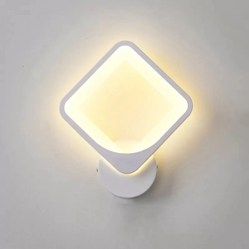 Eigentijdse slanke LED-wandlamp van acryl schanslicht wit voor woonkamertrap Clearhalo
