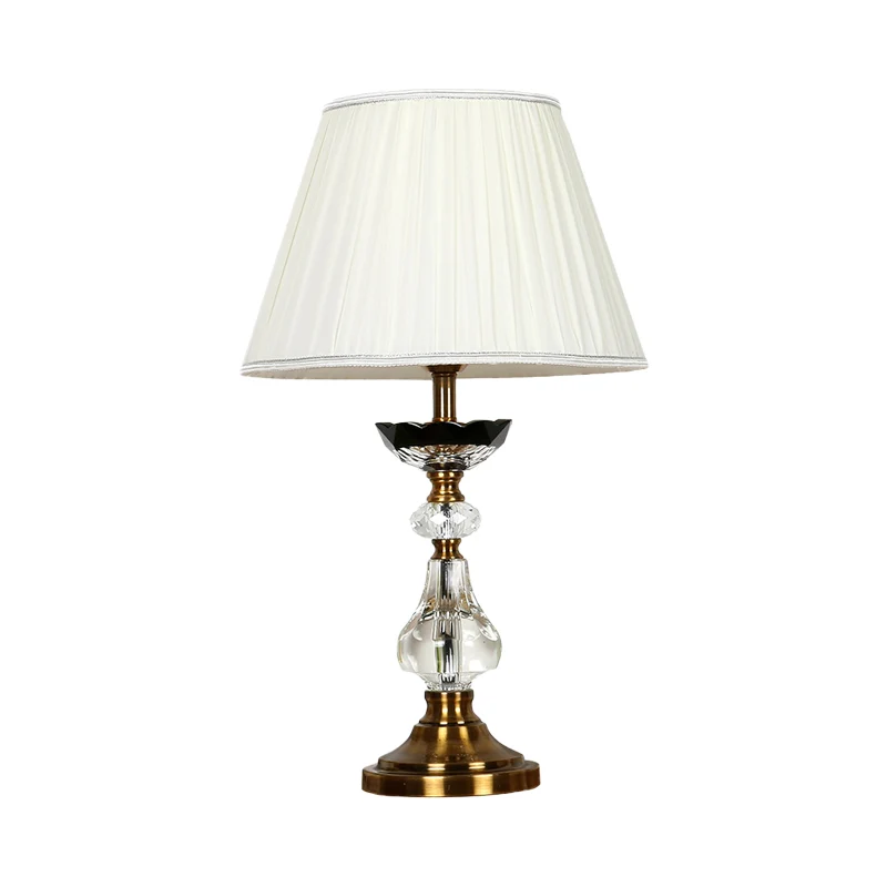 Eigentijdse taakverlichting met 1 lamp, witte flare leesboeklamp met stoffen kap Clearhalo