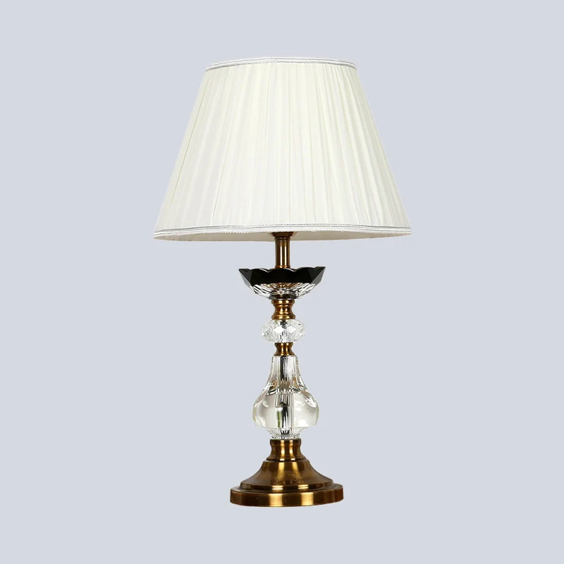 Eigentijdse taakverlichting met 1 lamp, witte flare leesboeklamp met stoffen kap Clearhalo