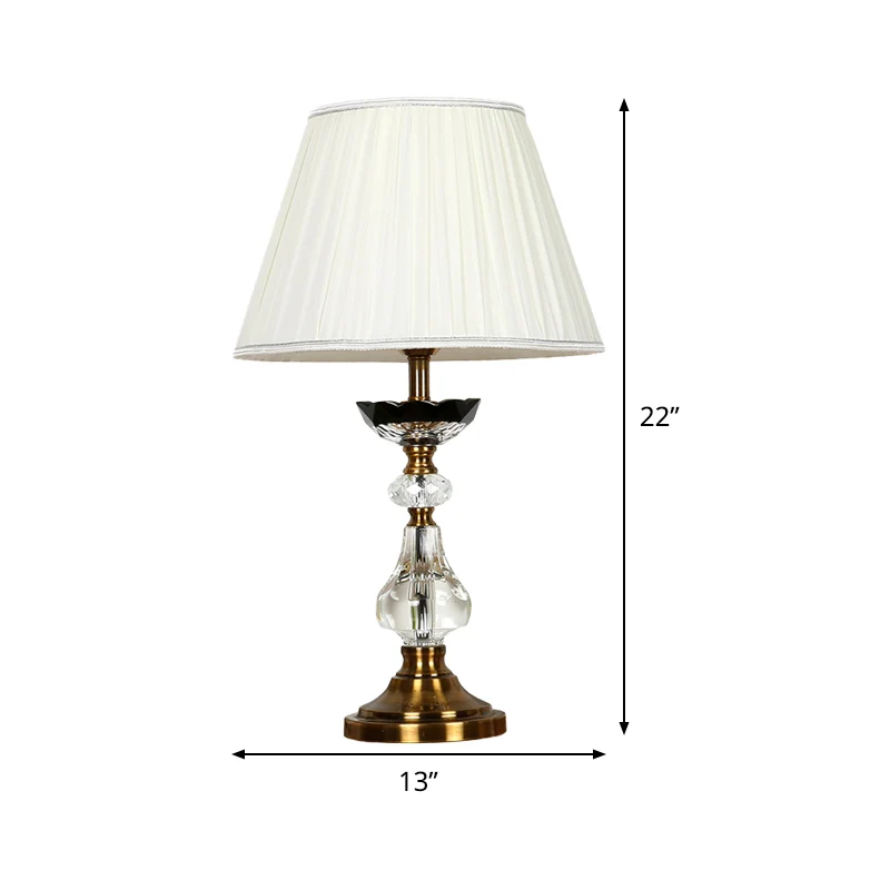 Eigentijdse taakverlichting met 1 lamp, witte flare leesboeklamp met stoffen kap Clearhalo