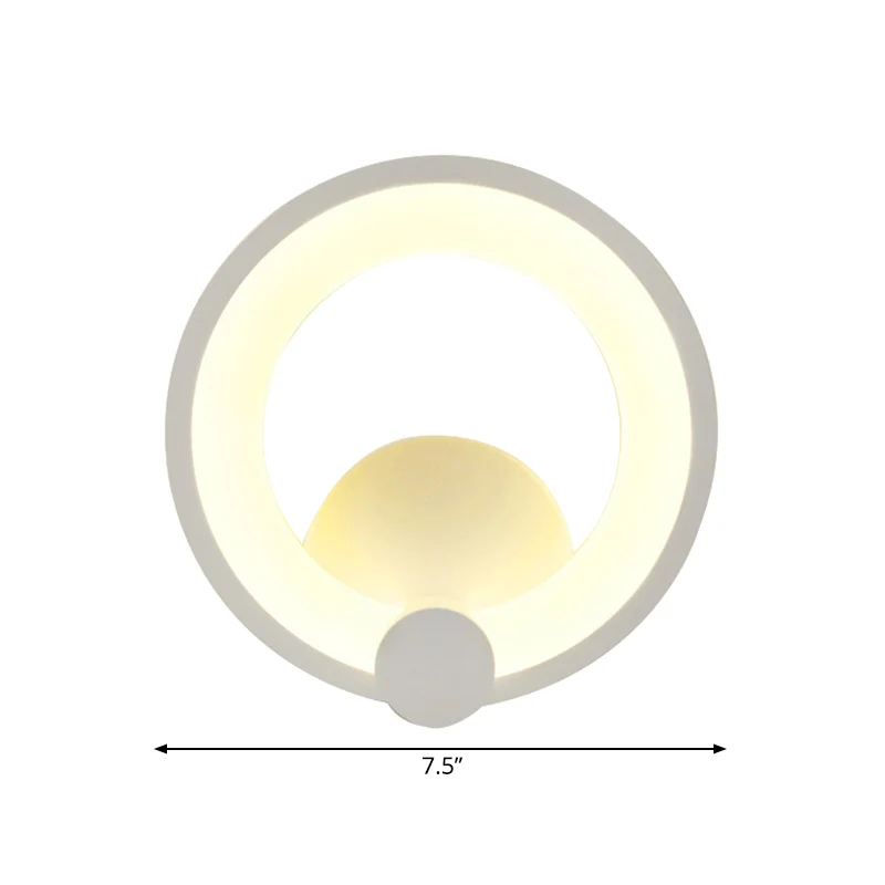 Eivormige wandlamp, eenvoudige stijl acryl LED-wandkandelaar wit voor nachtkastje Clearhalo