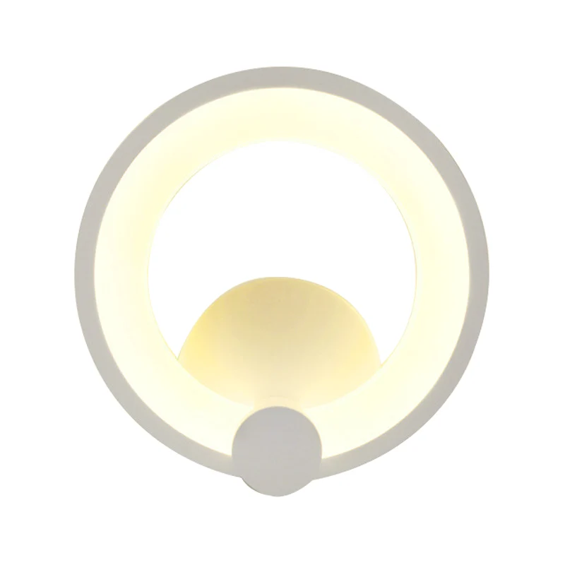 Eivormige wandlamp, eenvoudige stijl acryl LED-wandkandelaar wit voor nachtkastje Clearhalo