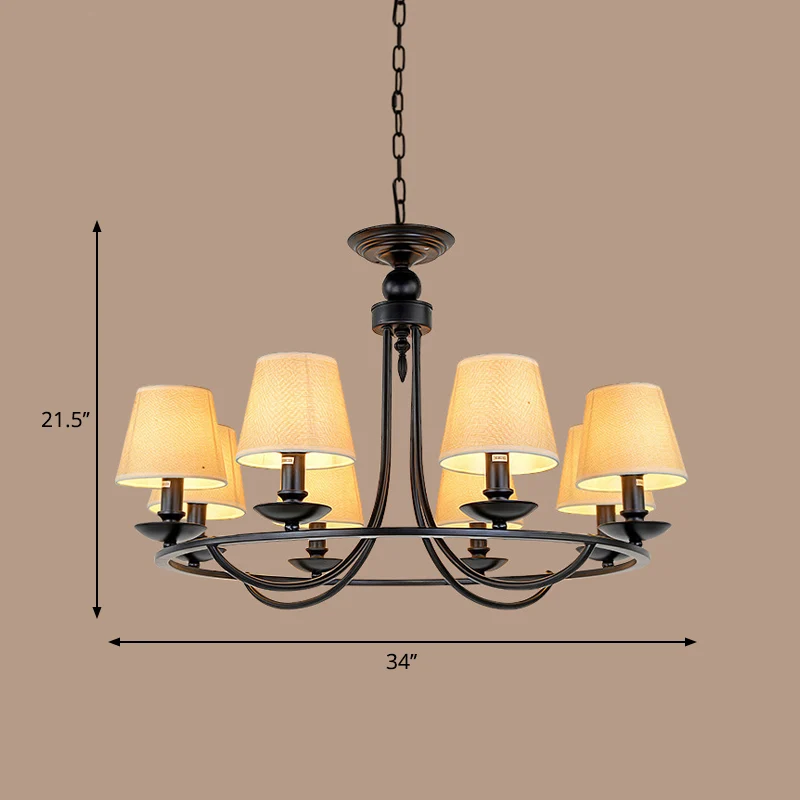 Emmer schaduw stof plafondverlichting traditionele woonkamer kroonluchter lichtarmatuur Clearhalo