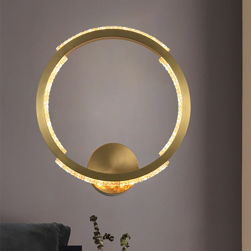 Fashion Circle metalen wandkandelaar licht omgevingslicht schanslicht gouden afwerking Clearhalo
