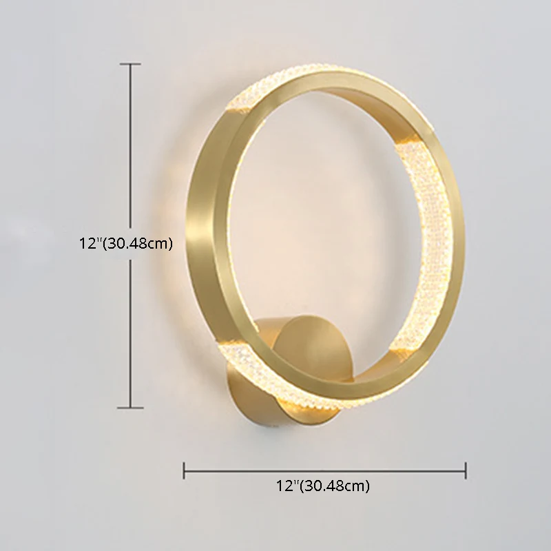 Fashion Circle metalen wandkandelaar licht omgevingslicht schanslicht gouden afwerking Clearhalo