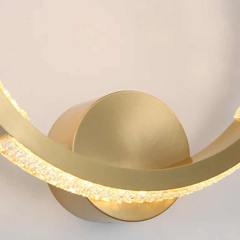 Fashion Circle metalen wandkandelaar licht omgevingslicht schanslicht gouden afwerking Clearhalo