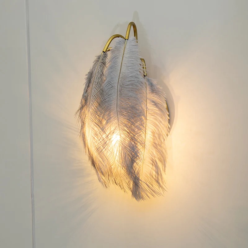 Feather Shaded Wall Mount Light Minimalistische wandkandelaar Lichtarmatuur voor woonkamer Clearhalo