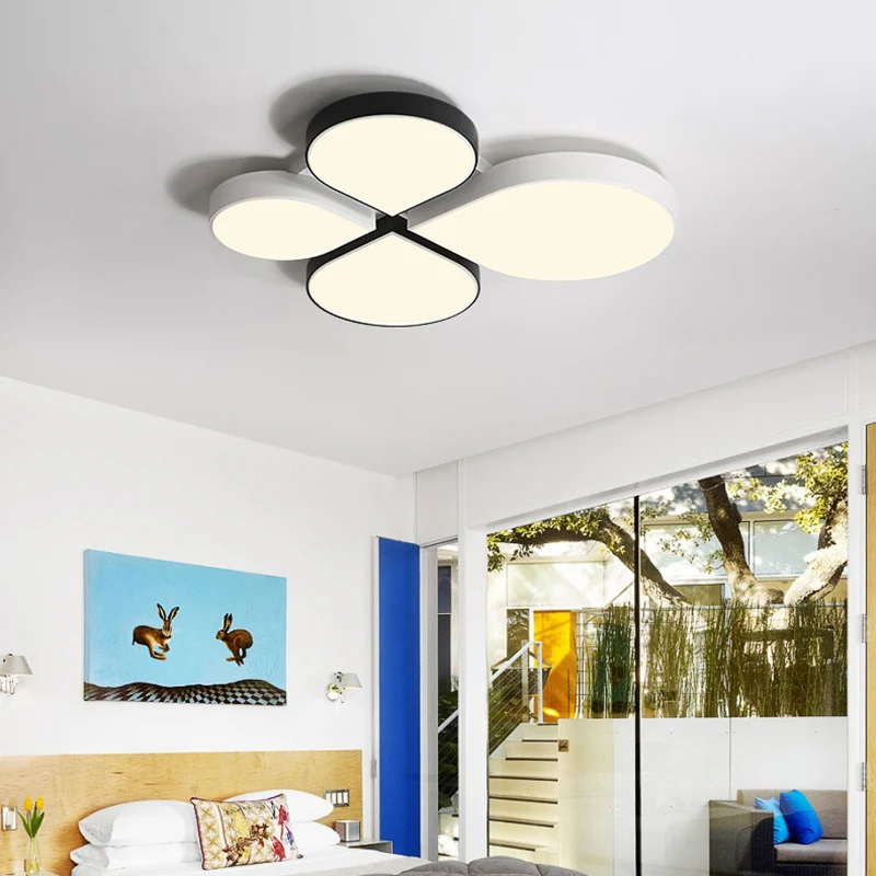 Flat Petal LED-plafondlamp Macaron-stijl acryl plafondarmatuur voor de kleuterschool Clearhalo