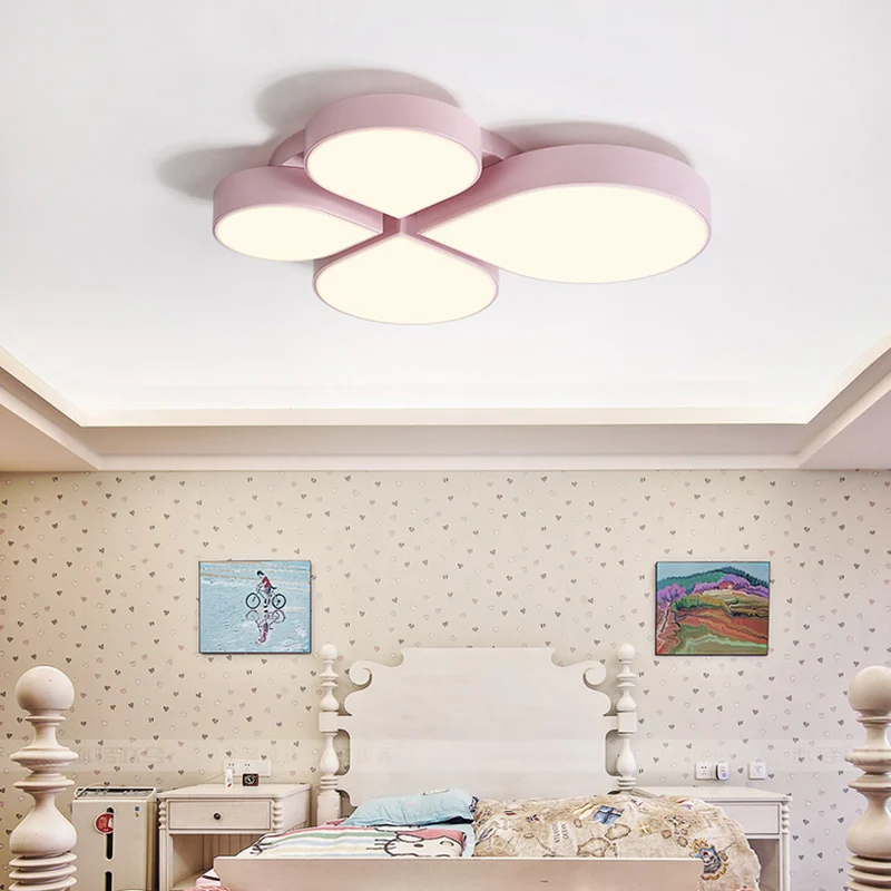 Flat Petal LED-plafondlamp Macaron-stijl acryl plafondarmatuur voor de kleuterschool Clearhalo