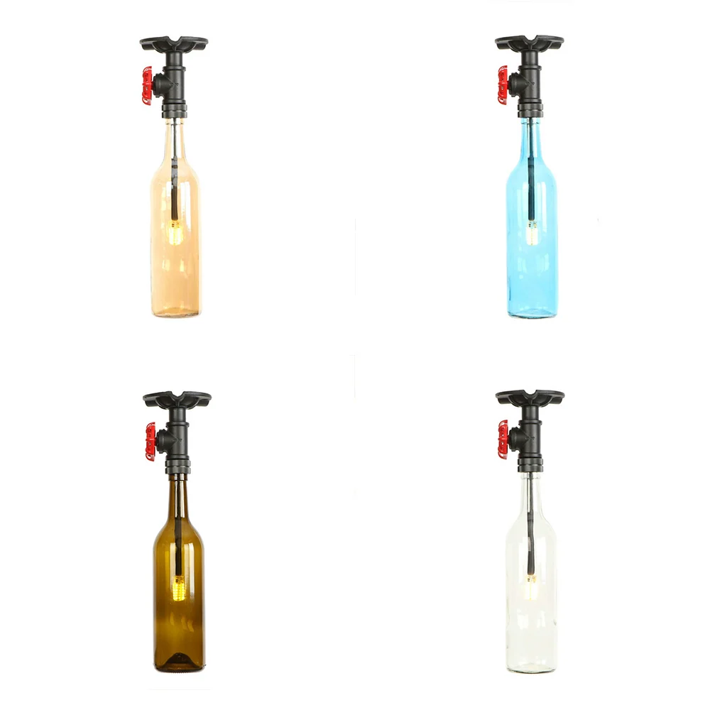 Fles semi-inbouwlamp Rustiek enkel licht semi-inbouw met glazen kap Clearhalo