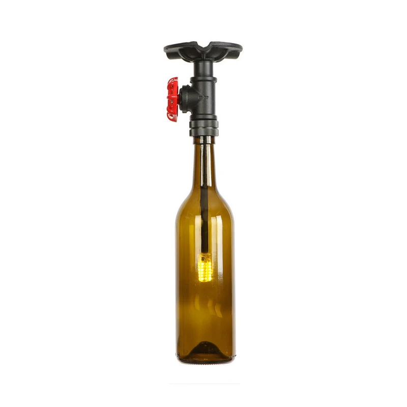 Fles semi-inbouwlamp Rustiek enkel licht semi-inbouw met glazen kap Clearhalo