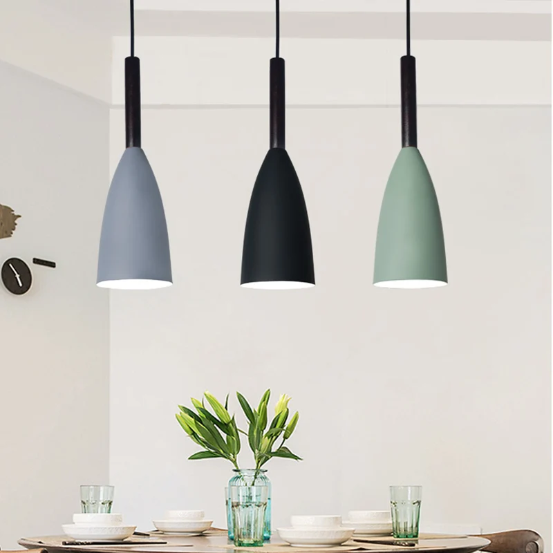 Fleshangende plafondlamp Eenvoud Stijl Metalen plafondhanglamp voor eetkamer Clearhalo