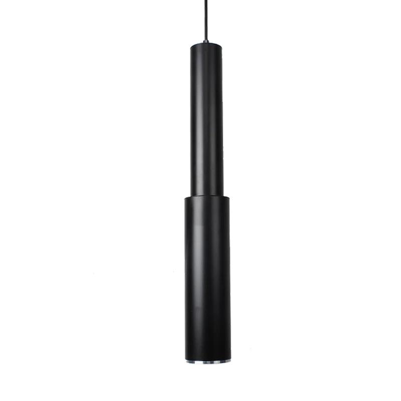 Fluit-plafondhanglamp Moderne aluminium enkele kop Wit/zwarte LED-hanglamp voor eetkamer warm/wit licht Clearhalo