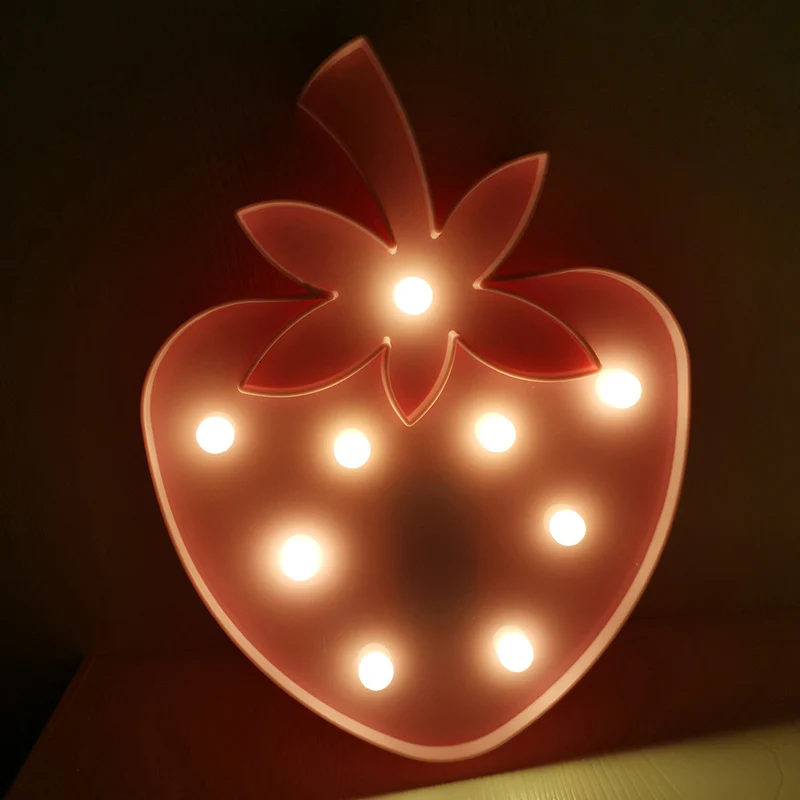 Fruit en Dieren Babykamer Nachtlampje Kunststof LED Minimalistische Nachtkastjeverlichting Clearhalo