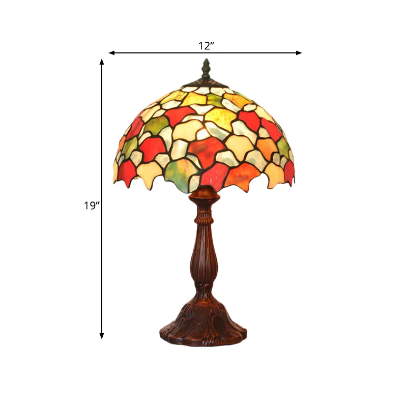 Gebladerte Handgemaakte glazen nachtlamp barok 1 lamp koffieafwerking tafelverlichting Clearhalo