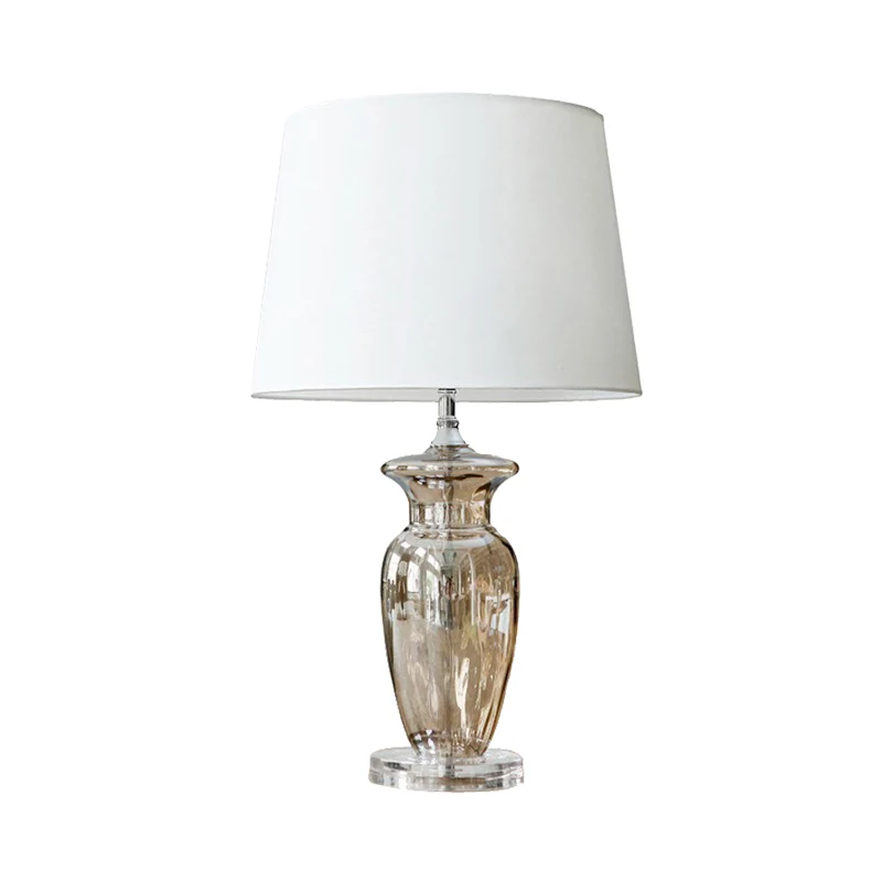 Gebogen stoffen taakverlichting modernistische handgesneden kristallen leeslamp met 1 lamp wit Clearhalo