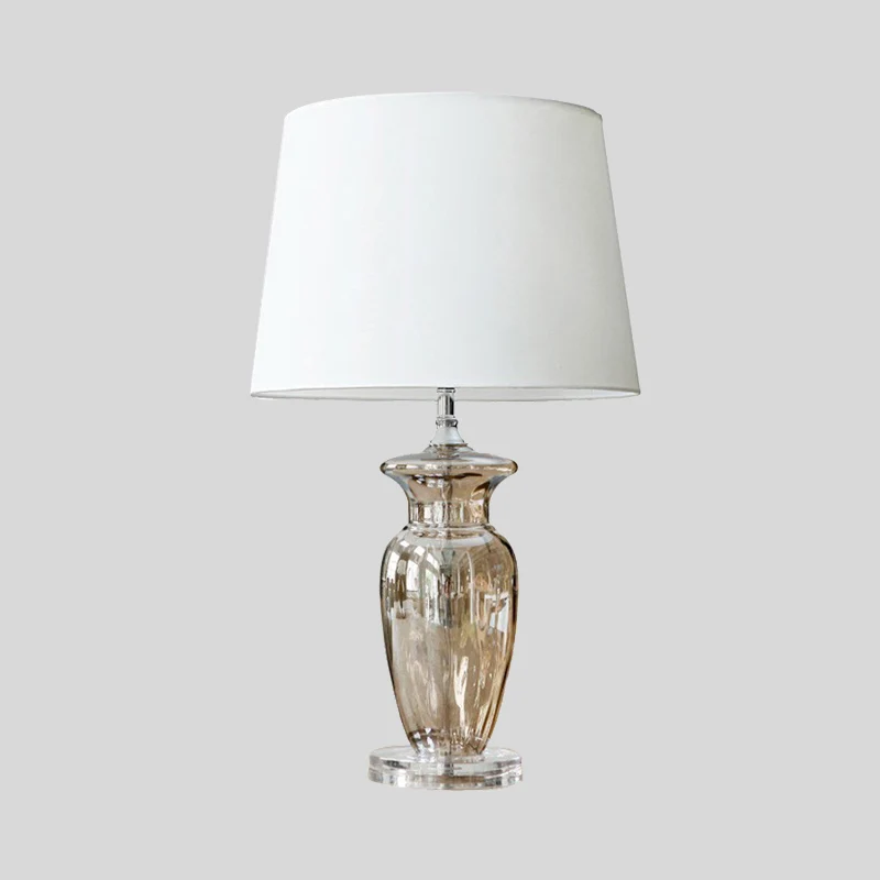 Gebogen stoffen taakverlichting modernistische handgesneden kristallen leeslamp met 1 lamp wit Clearhalo