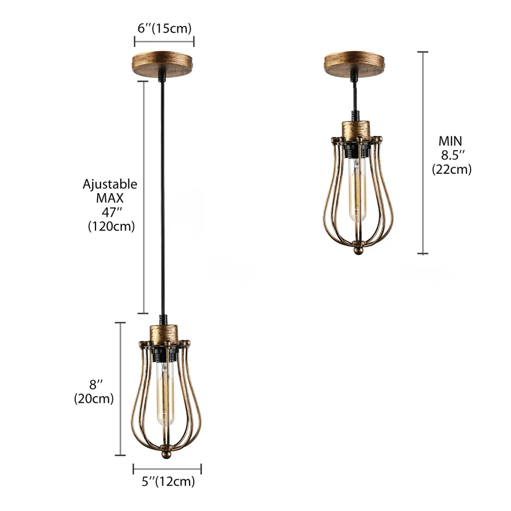 Gekooide metalen hanglamp industriële eetkamer hanglamp met 1 lamp en druppelvormige kap messing/wit/zwart Clearhalo