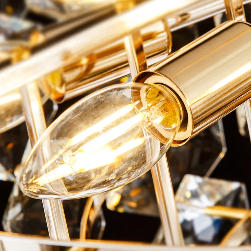 Gelaagde wandgemonteerde verlichting Modern helder kristal 2-lichts wandkandelaar zwart Clearhalo