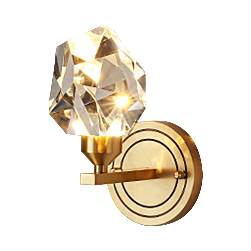 Gem-vormige woonkamer LED-wandmontage Licht Crystal Simplicity Wandverlichting messing Clearhalo