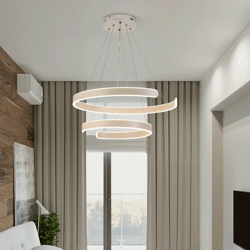 Geometrisch gevormde restaurantkroonluchter hanglamp Aluminium eigentijds LED-hanglamp Clearhalo