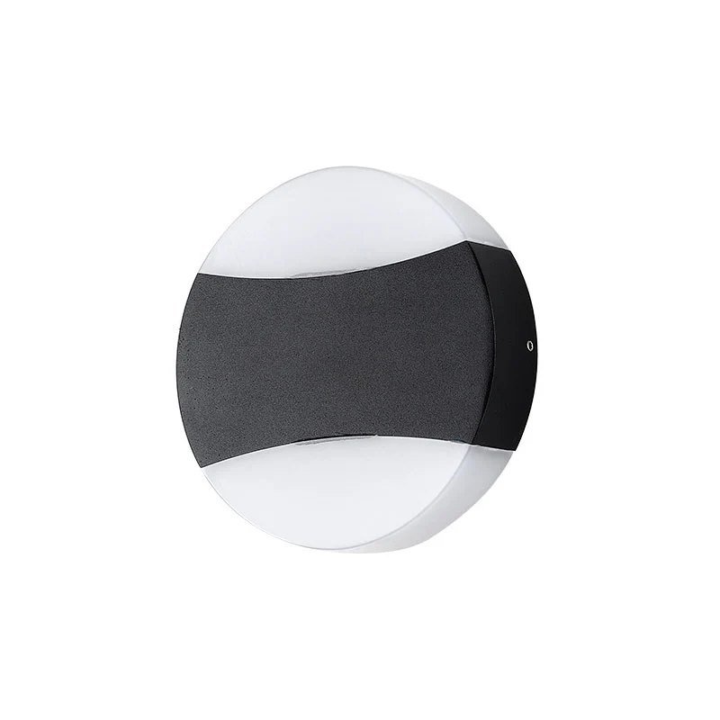 Geometrische LED-wandverlichting Eigentijds aluminium zwart schanslichtarmatuur voor terras Clearhalo