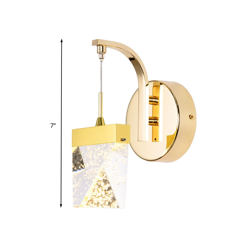 Geometrische woonkamer schans licht vintage bubble crystal LED gouden wandverlichting voor slaapkamer Clearhalo