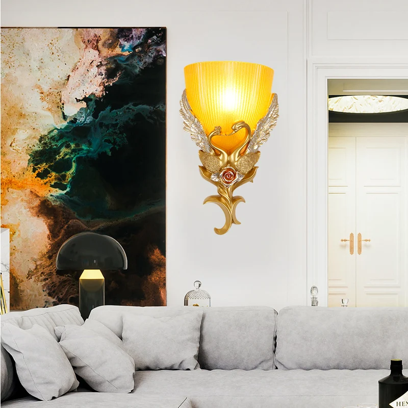 Geribbelde glazen kom wandlamp minimalistisch 1 lichtgang blaker lichtarmatuur met goud/zilver/wit-zilveren zwaandecoratie...