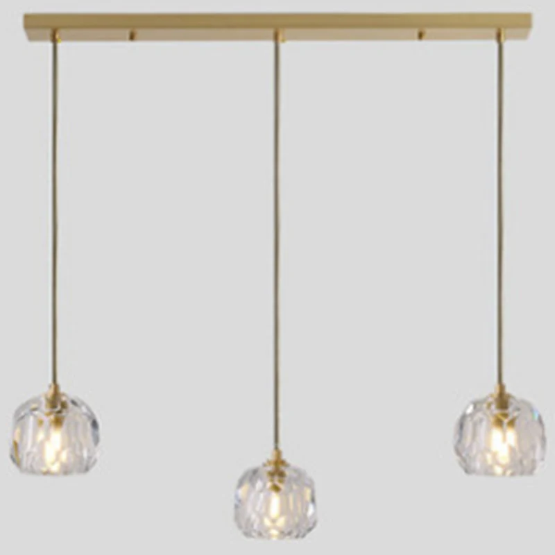 Gesneden kristalvormige plafondhanger moderne gouden hanglamp voor eetkamer Clearhalo